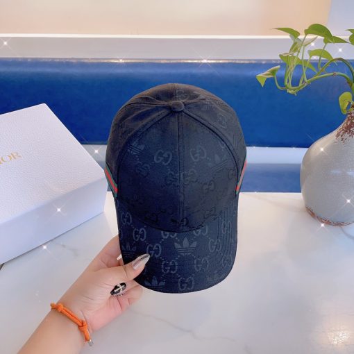 Gucci X Adidas Baseball Cap Hat Black - Image 3