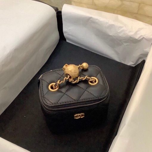 Chanel Small Vanity With Chain Black Ap1447 - Image 3