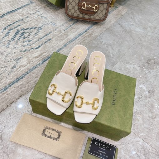 Gucci Women's Slide Sandal With Horsebit White 655412 Bko00 9022 - Image 10