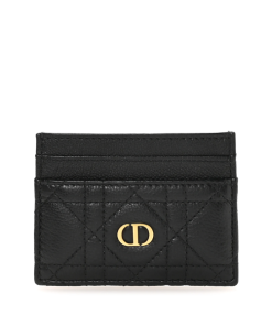 Dior Caro Five-Slot Card Holder Black