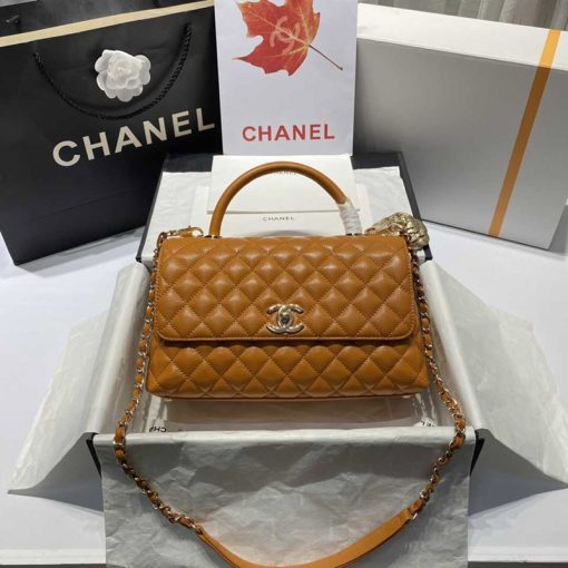 Chanel Large Flap Bag With Top Handle - Image 2
