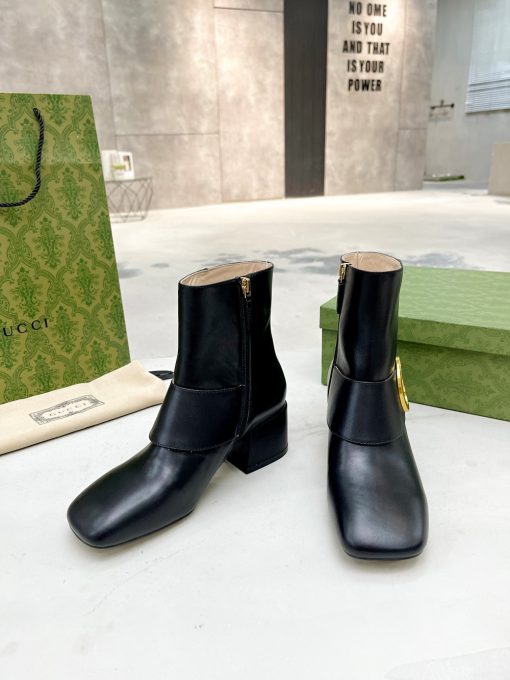 Gucci Blondie Women's Ankle Boot Leather Black 700016C9D001000 - Image 3
