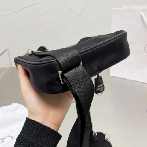 Prada Embl?Me Brushed-Leather Bag White 1Bd321_Zo6_F0Pg7_V_Oto - Image 3