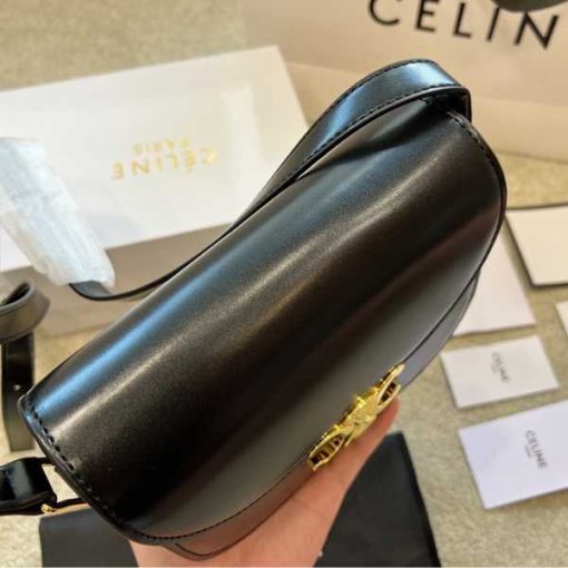 Celine Teen Besace Triomphe In Shiny Calfskin Black 110413Bf438No - Image 2