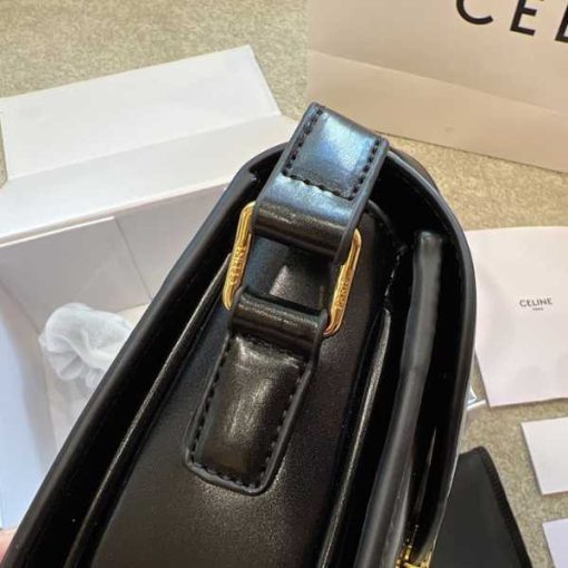 Celine Teen Besace Triomphe In Shiny Calfskin Black 110413Bf438No - Image 6