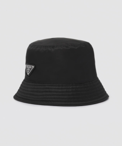 Prada Renylon Bucket Hat Sliver Black