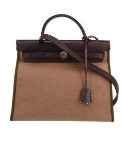HERMES HERBAG ZIP 31 BAG BEIGE BROWN 31CM