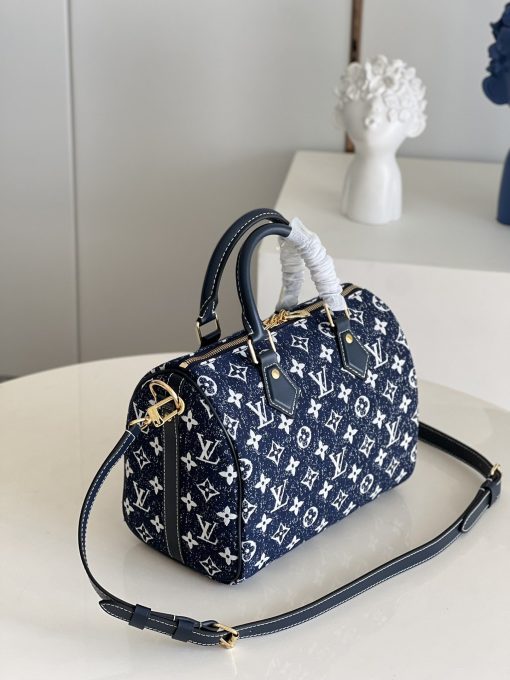 Louis Vuitton Speedy Bandouliere 25 Navy Blue M59609 - Image 4