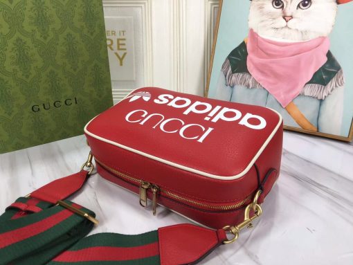 Gucci X Adidas Small Shoulder Bag Red 24.5Cm 702427 U3Zct 6563 - Image 9