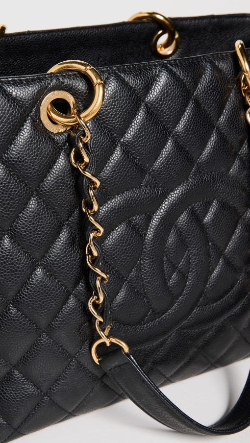 Chanel Grand Shopping Tote Quilted Caviar - Image 4