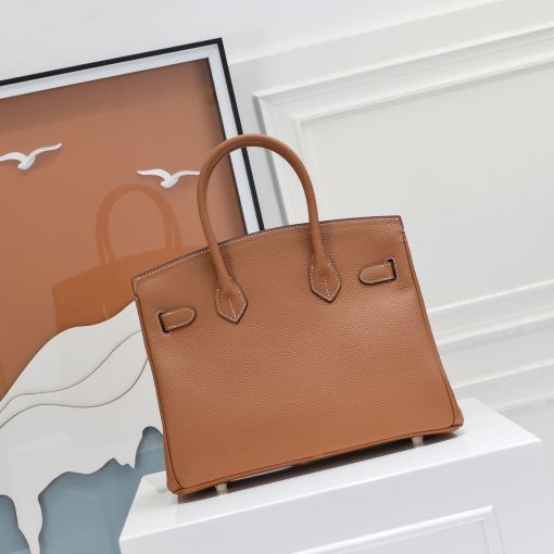 Hermes Birkin 30CM Brown Horse Draw Carriage Embossed - Image 6