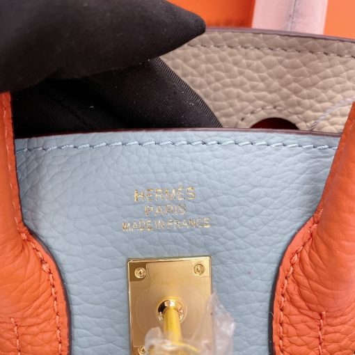 HERMES BIRKIN MINI GOLD HARDWARE EPSOM MULTICOLOR 25CM - Image 8
