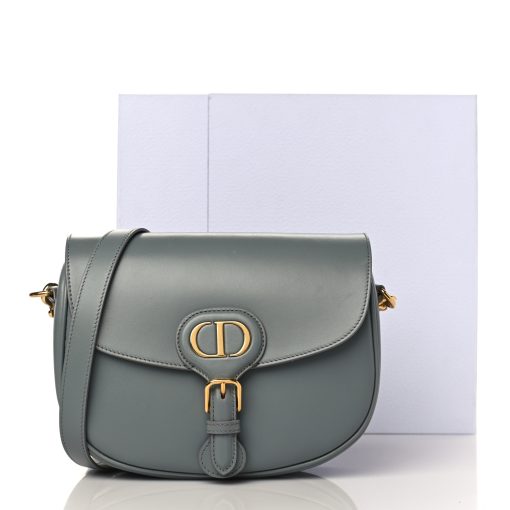 Christian Dior  Calfskin Cannage Caro Pouch With Chain Gray - Image 4