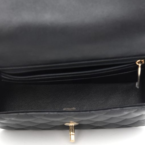 Mini Top Handle Flap In Black - Image 3