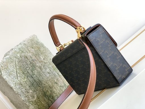 Celine Box Triomphe In Triomphe Canvas And Calfskin Tan 199992Cuz04Lu - Image 2