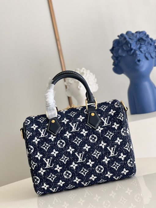 Louis Vuitton Speedy Bandouliere 25 Navy Blue M59609 - Image 3