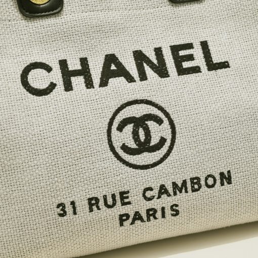 Chanel Deauville Shopping Tote Bag Grey 37Cm - Image 8