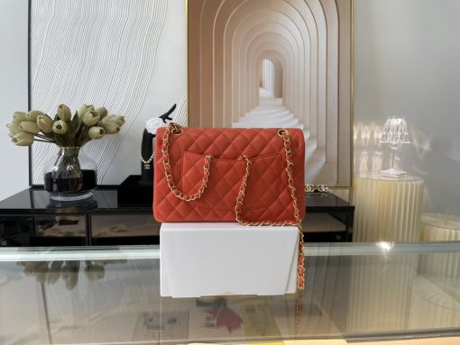 Chanel Classic Handbag Red A01112 - Image 2