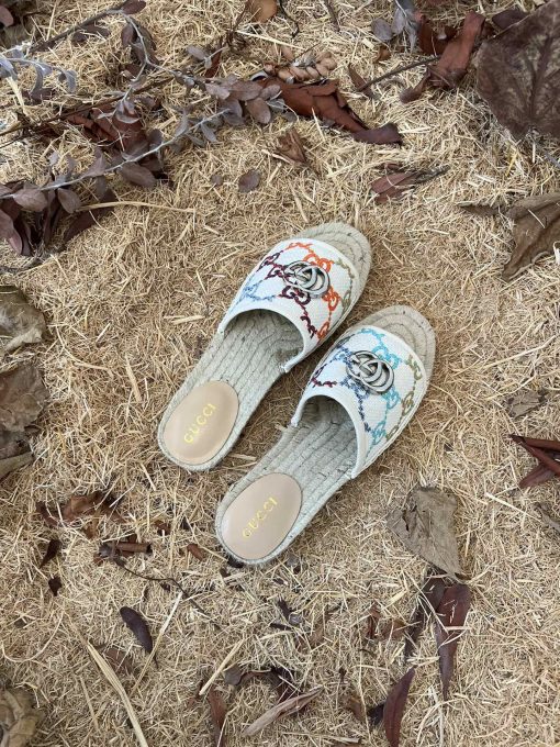 Gucci Women's Gg Espadrille Slides 678037 Uft70 8470 - Image 10