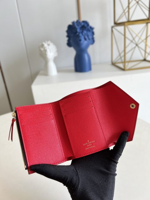 Louis Vuitton Victorine Wallet Damier Canvas Red 12Cm N41659 - Image 6