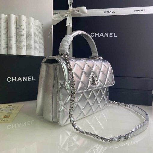 Chanel Flap Bag With Top Handle - Image 3