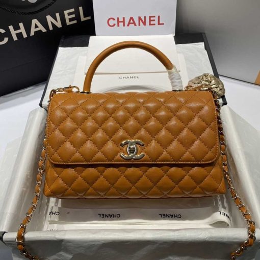 Chanel Large Flap Bag With Top Handle - Image 3