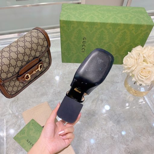 Gucci Women's Mid Heel Slingback With Horsebit Black 643892 C9D00 1000 - Image 2