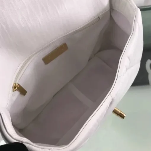 Chanel 19 Handbag White As1160 - Image 6