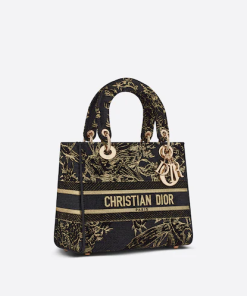 Lady D-Lite Bag Black  Dior  With