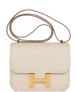 H Handbags Constance 1-18 Craie Epsom Gold Hardware
