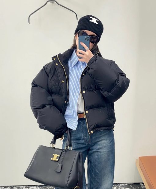 Celine Medium Appoline Bag In Supple Calfskin Black 37Cm 114963Fk6 38No - Image 2