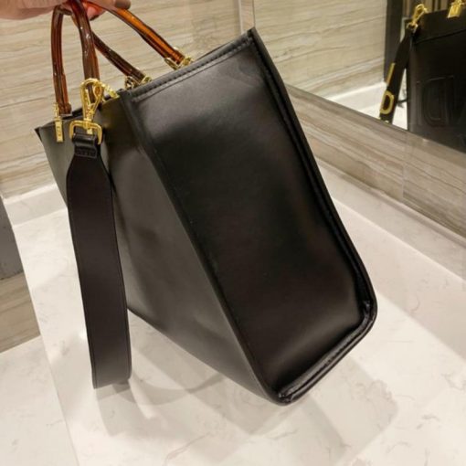 Fendi Sunshine Large Black Leather Shopper 41Cm 8Bh372Abvlf0Kur - Image 9