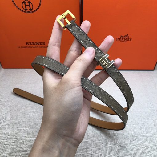 Hermes Leather Belts Pop H Grey 15mm - Image 7
