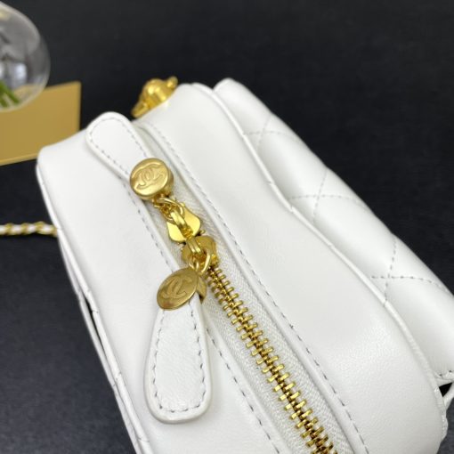 Chanel Heart Clutch With Chain White Ap2784 - Image 9