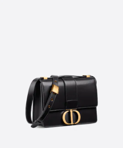 30 Montaigne Bag Black Box Calfskin