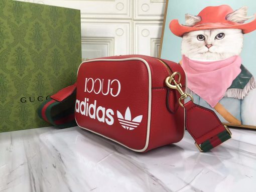 Gucci X Adidas Small Shoulder Bag Red 24.5Cm 702427 U3Zct 6563 - Image 8
