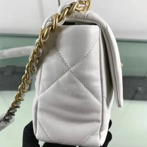 Chanel 19 Handbag White As1160 - Image 7