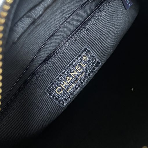 Chanel Timeless Cc Quilted Caviar Bowler Bag Black 25Cm - Image 3