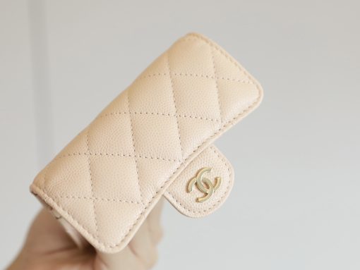 Chanel Classic Card Holder Wallet Beige Ap0214 - Image 3