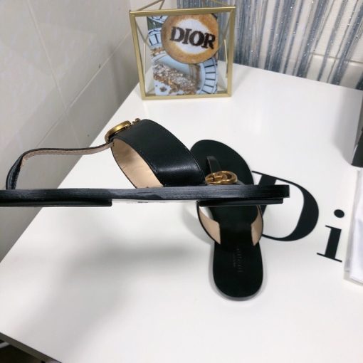 Gucci Double G Thong Leather Black ?497444 A3N00 1000 - Image 3