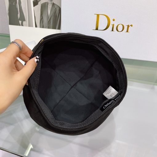 Dior Cotton Drill Beret Black - Image 6