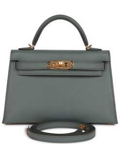 Hermes Kelly Sellier 20 Vert Amande Epsom Gold Hardware