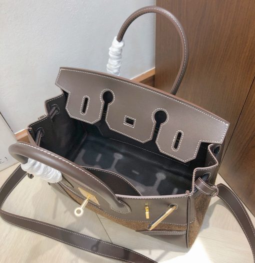 Hermès 25cm Birkin Go Team Ebene Swift Feutre Gold Hardware - Image 5