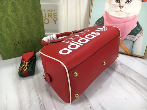 Gucci X Adidas Mini Duffle Bag Red 31.5Cm 702397 U3Zct 6563 - Image 3