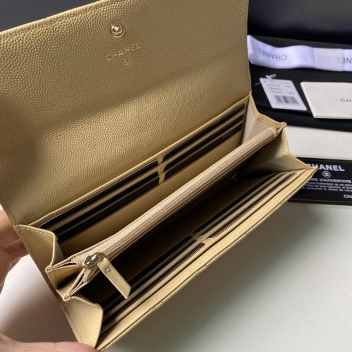Chanel Long Flap Wallet Beige Ap0955 - Image 3