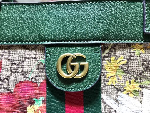 Gucci Ophidia Gg Flora Medium Tote Green 44Cm - Image 9
