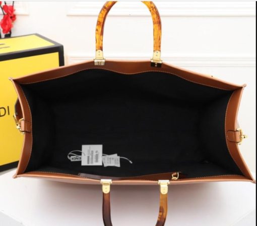 Fendi Sunshine Large Brown Leather Shopper 40Cm 8Bh372Abvlf0Pwz - Image 8