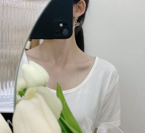 Chanel CC Lock Crystal Scissors Drop Earrings - Image 5