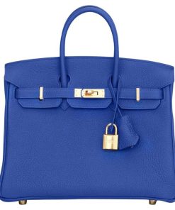 Hermes Blue Electric Togo Birkin 35cm Gold Hardware