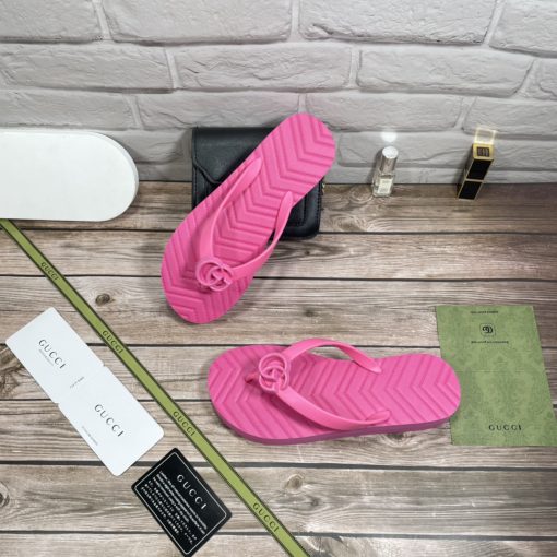 Gucci Women's Chevron Thong Pink ?655463 J8710 5609 - Image 7